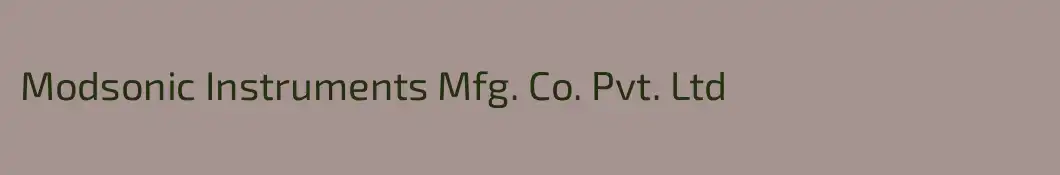 Modsonic Instruments Mfg. Co. Pvt. Ltd